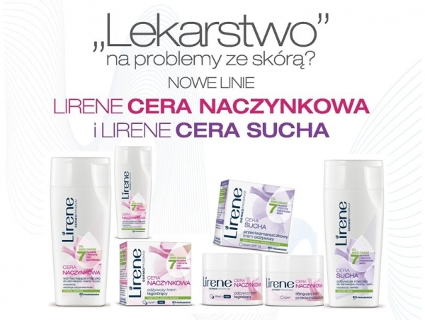 „Lekarstwo” na problemy ze skórą? Nowe linie Lirene Cera Naczynkowa i Lirene Cera Sucha