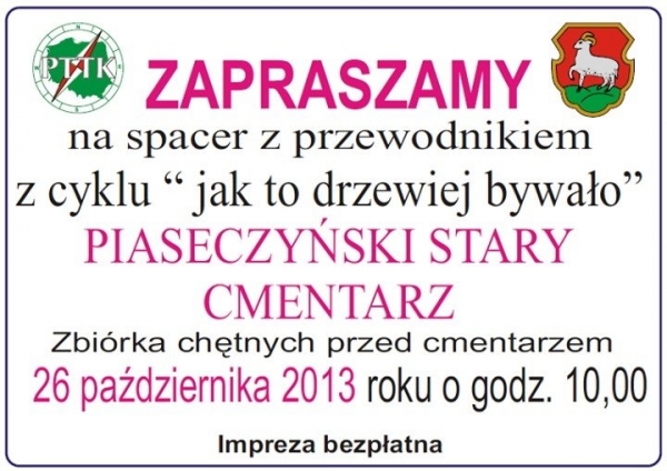 Piaseczyński Stary Cmentarz - Spacer z przewodnikiem