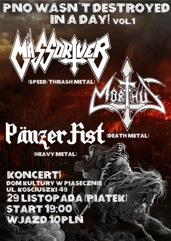 Koncert metalowy w Klubie Kultury w Piasecznie
