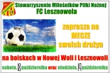 FC Lesznowola zaprasza na weekend z piłką nożną