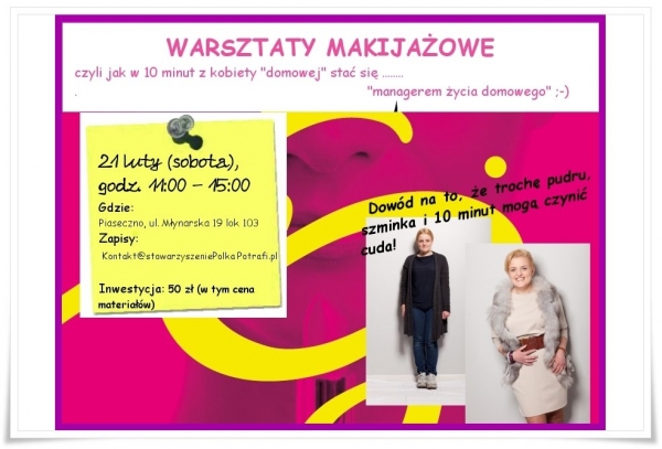 WARSZTATY MAKIJAŻU w Stowarzyszeniu Polka Potrafi.pl