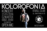 KOLOROFONIA - Koncert w 8 Ball Club + Open Mic