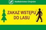 Zakaz wstępu do lasu na terenie leśnictwa Młochów