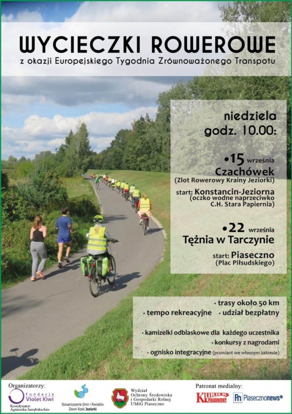 Wycieczki rowerowe z okazji Europejskiego Tygodnia Zrównoważonego Transportu