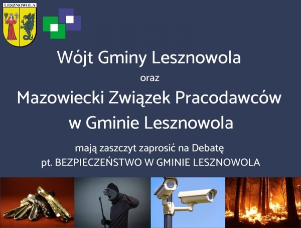 Bezpieczeństwo w Gminie Lesznowola - Debata
