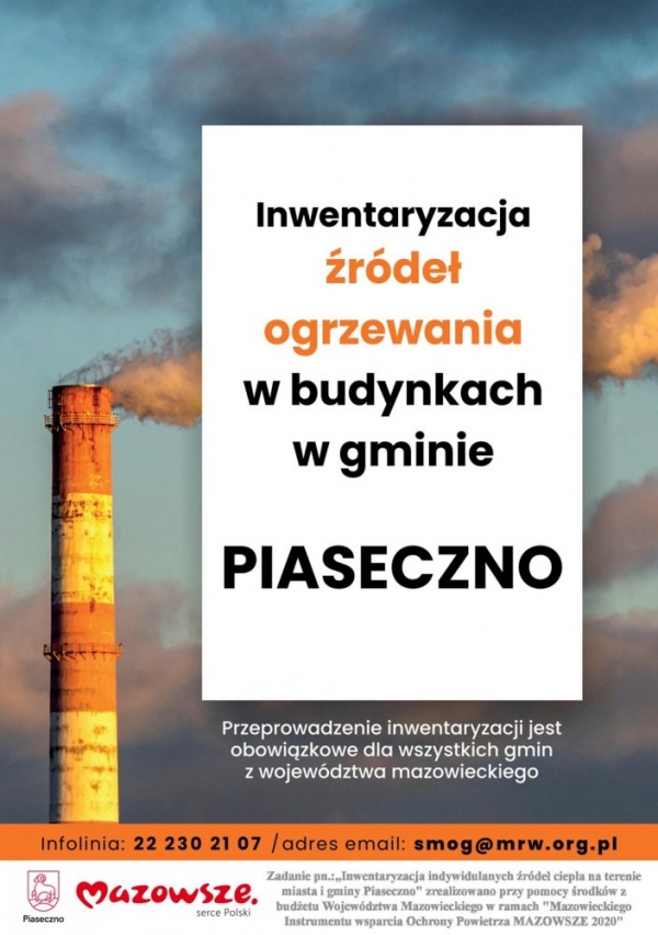 Inwentaryzacja pieców na terenie Gminy Piaseczno