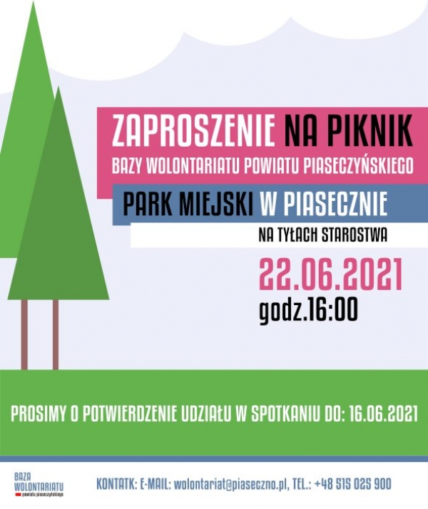 Piknik Bazy Wolontariatu Powiatu Piaseczyńskiego w Parku Miejskim