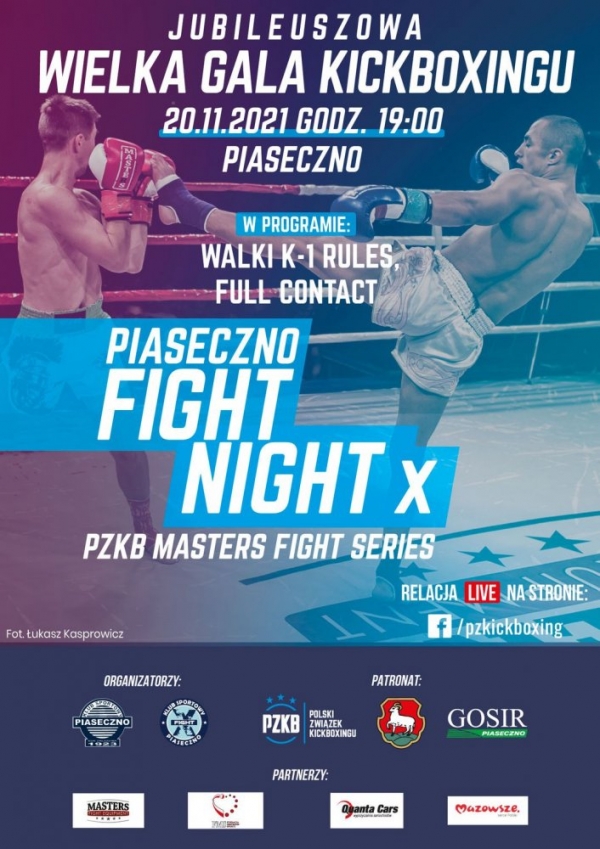 Dziesiąta jubileuszowa gala kickboxingu Piaseczno Fight Night