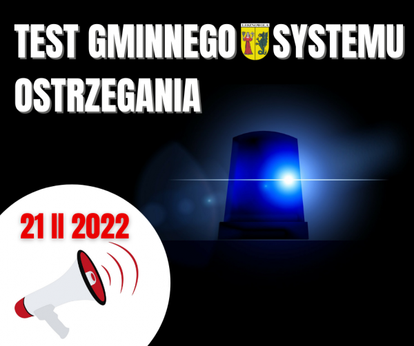 Test sprawności systemu ostrzegania w gminie Lesznowola
