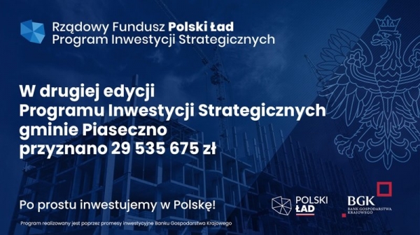 Ponad 29,5 mln dla Piaseczna z Polskiego Ładu